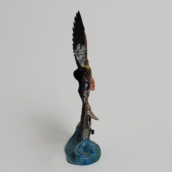 Perth Pewter Wild Hearts by John Dennett 1994 Figure Native American Geese Raven - Picture 4 of 6